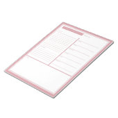 Weekelijks wassen om lijst uit te voeren notitieblok (Schuin)