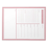 Weekelijks wassen om lijst uit te voeren notitieblok (Voorkant)