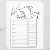 Weekelijkse Meekelijkse Planner van de Tekst van h (Voorkant / Achterkant)