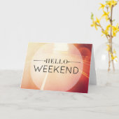 Weekend 3 van het hallo kaart (Gele Bloem)
