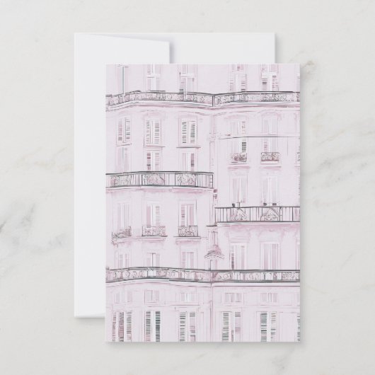 Weekend a Paris Bachelorette  Invitation Kaart (Achterkant)