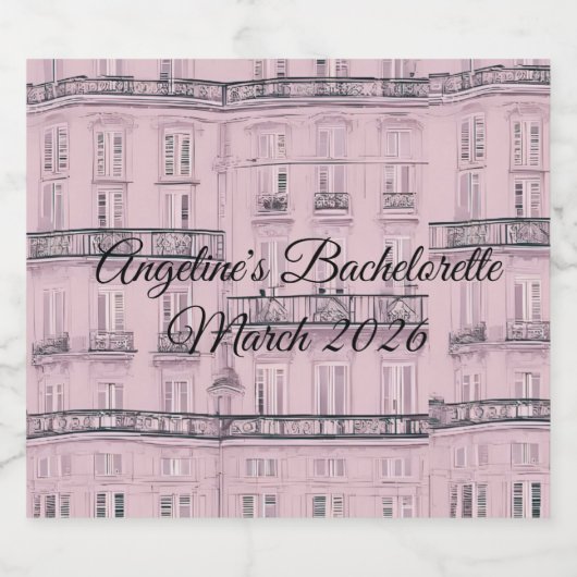 Weekend a Paris Sparkling Wijnetiket (Enkel label)