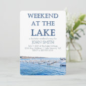 Weekend aan het Meer Afscheidsfeest Uitnodiging (Staand voorkant)