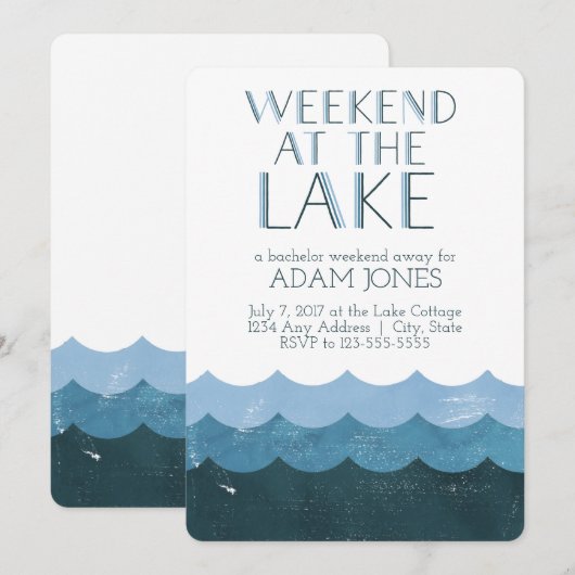 Weekend aan het Meer Jonggezellen Abschiedspartij Kaart (Voorkant / Achterkant)