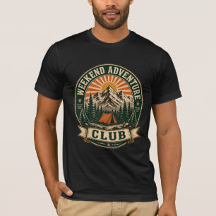 Weekend Avonturen Club Vintage Kamperen Buitenluch T-shirt