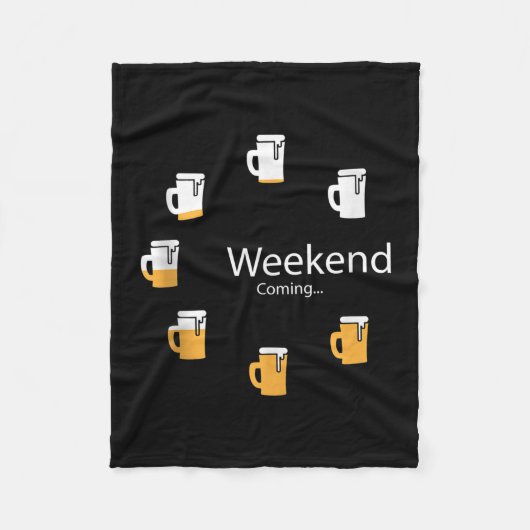 Weekend Beer Count Down Grapny Graphic Fleece Deken (Voorkant)