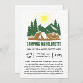 Weekend bij de Lake Bachelorette Camping Trip Kaart (Voorkant / Achterkant)