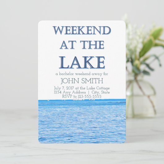 Weekend bij de uitnodiging van de Bachelor-partij (Staand voorkant)