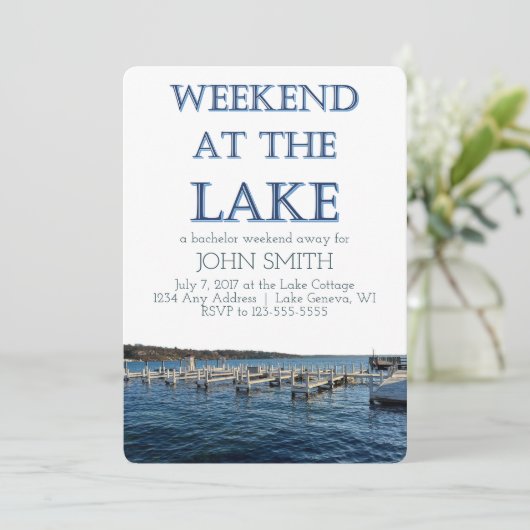 Weekend bij de uitnodiging van de Bachelor-partij (Staand voorkant)