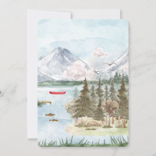 Weekend bij het meer | Uitnodiging Bachelor Party (Achterkant)