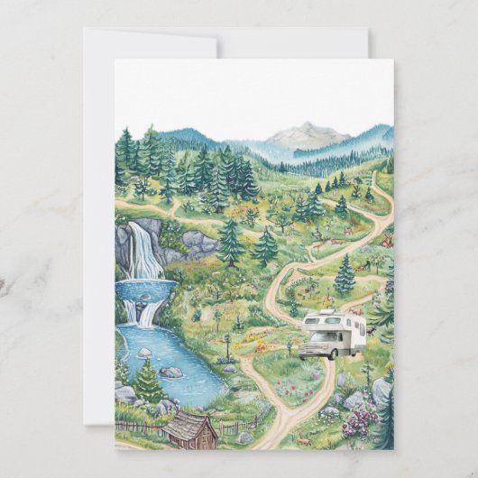 Weekend bij het meer | Uitnodiging Bachelor Party (Achterkant)