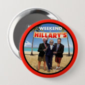 Weekend bij Hillary's Ronde Button 4,0 Cm (Voorkant /achterkant)