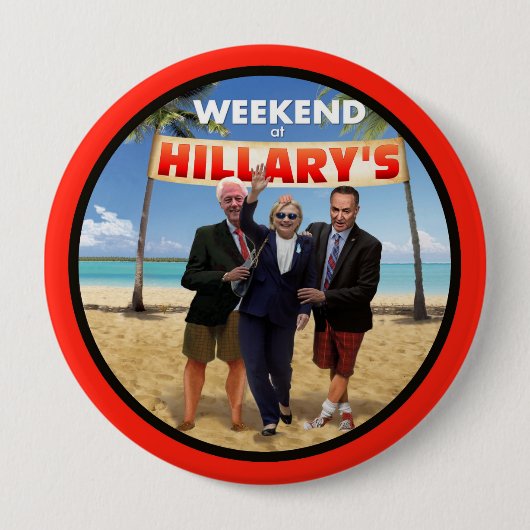 Weekend bij Hillary's Ronde Button 4,0 Cm (Voorkant)