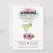 Weekend bij Shore Margarita Hibiscus Bachelorette Kaart (Voorkant)