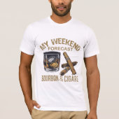 Weekend Bourbon en sigaar voorspellen grafisch T-s T-shirt (Voorkant)
