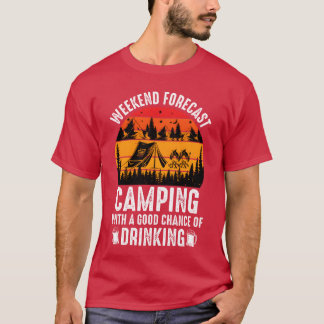 Weekend camping friend t-shirt