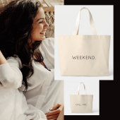 Weekend Chill Time Moderne Typografie Canvas tas