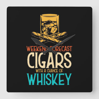 Weekend Cigars With A Chance Of Whiskey Vierkante Klok