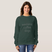 Weekend Coffee Dogs Word Sweater T-shirt Slogan Bl (Voorkant volledig)