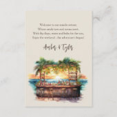 Weekend Destination Beach Wedding Welkom Gift Bag Informatiekaartje (Voorkant)