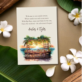 Weekend Destination Beach Wedding Welkom Gift Bag Informatiekaartje
