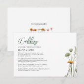 Weekend Details Wildflower Budget Micro Wedding Informatiekaartje (Voorkant / Achterkant)