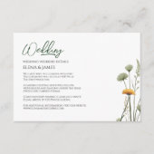 Weekend Details Wildflower Budget Micro Wedding Informatiekaartje (Voorkant)