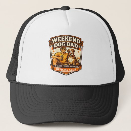 Weekend Dog Dad Club Dog Lover Cap Trucker Pet (Voorkant)