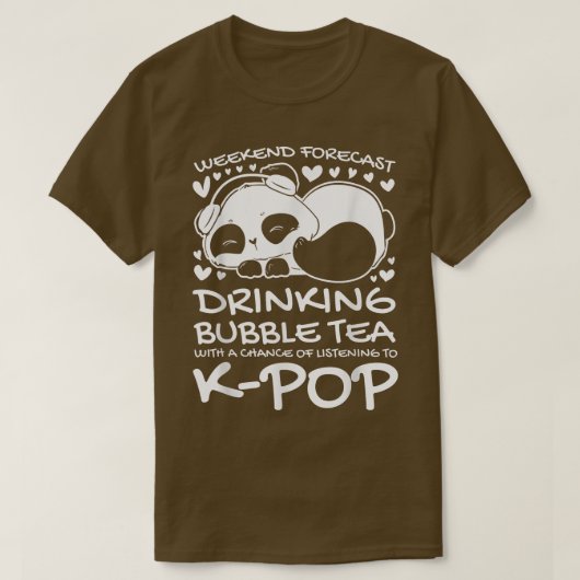 Weekend drink bubbelthee k-pop K-pop meisje T-shirt (Design voorkant)