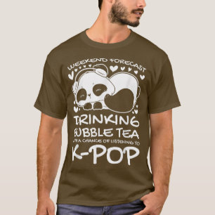 Weekend drink bubbelthee k-pop K-pop meisje T-shirt