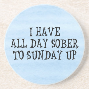 Weekend Drink Humor Zandsteen Onderzetter