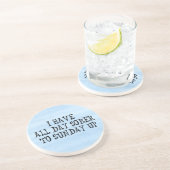 Weekend Drink Humor Zandsteen Onderzetter (Zijkant)