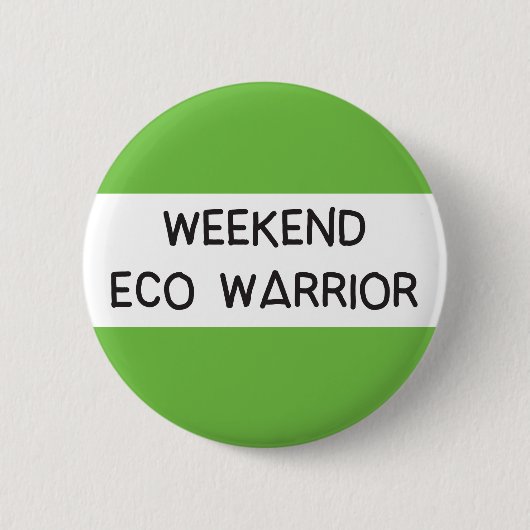 Weekend eco-waarschuwer voor klimaatverandering ronde button 5,7 cm (Voorkant)
