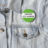 Weekend eco-waarschuwer voor klimaatverandering ronde button 5,7 cm (In situ)