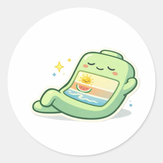 Weekend Energie Ronde Sticker (Voorkant)