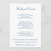 Weekend Evenementen Spruce Point In Bruiloft Informatiekaartje (Voorkant)