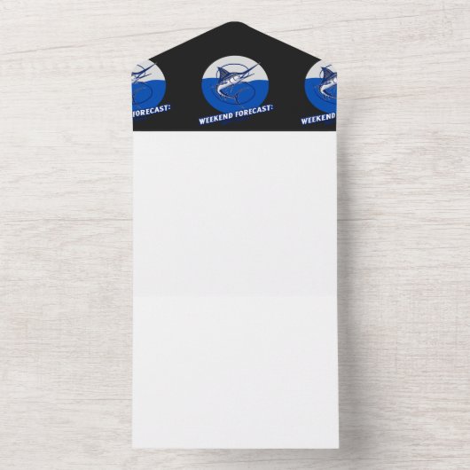 Weekend Forecast  100% Chance  All In One Uitnodiging (Binnen)