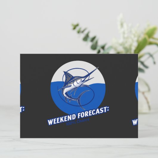 Weekend Forecast  100% Chance  Bedankkaart (Staand voorkant)