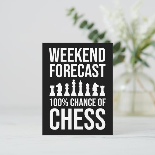 Weekend Forecast - 100% Chance of Chess Briefkaart (Staand voorkant)