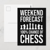 Weekend Forecast - 100% Chance of Chess Briefkaart (Voorkant / Achterkant)