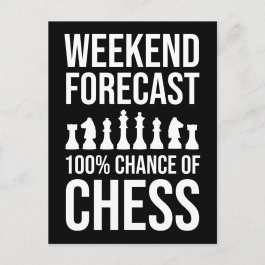 Weekend Forecast - 100% Chance of Chess Briefkaart (Voorkant)
