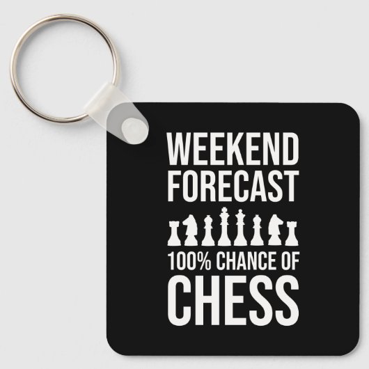 Weekend Forecast - 100% Chance of Chess Sleutelhanger (Voorkant)
