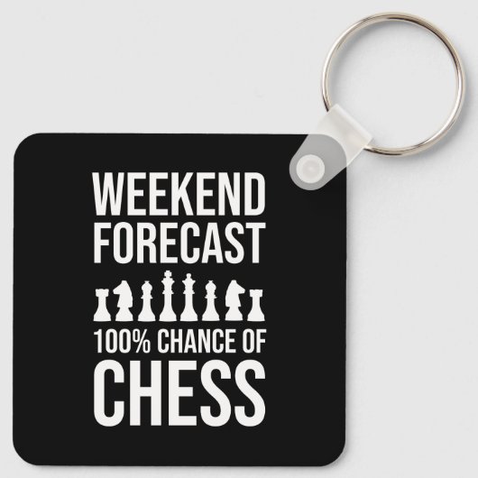 Weekend Forecast - 100% Chance of Chess Sleutelhanger (Achterkant)