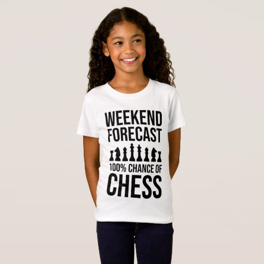 Weekend Forecast - 100% Chance of Chess T-shirt (Voorkant volledig)