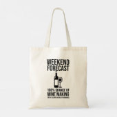 Weekend Forecast - 100% Chance of Wine Making Tote Bag (Achterkant)
