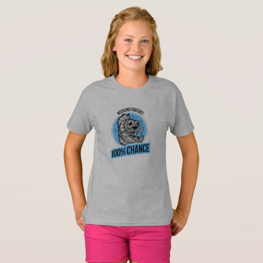 Weekend Forecast 100% Chance T-Shirt (Voorkant volledig)