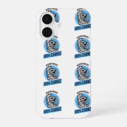 Weekend Forecast 100% Chance T-Shirt iPhone 16 Hoesje (Achterkant)