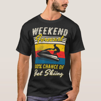 Weekend Forecast 100 Kans van Jet Skien Water S T-shirt