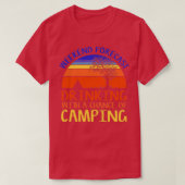 Weekend Forecast Camping Drinking Funny Retro Natu T-shirt (Design voorkant)