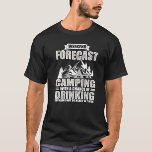 Weekend Forecast Camping Graphic T-shirt